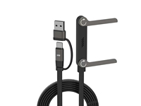 Câble de charge pliable avec support intégré, cordon de charge rapide pour téléphone et tablette, câble de données ultra-rapide 240W, support de téléphone