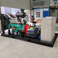 Système de nettoyage industriel à jet d'eau froide diesel personnalisé 160 MPa, pompe à jet d'eau haute pression, machines de débouchage de canalisations
