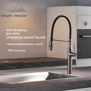 <span class=keywords><strong>Robinet</strong></span> moderne Wayon en acier inoxydable avec douchette extractible et double mode de jet d'eau - Product Image 2