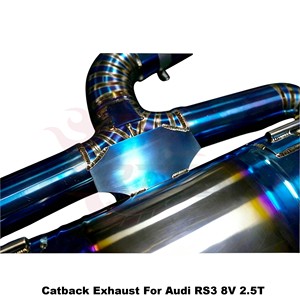 ท่อไอเสียไทเทเนียม Vortex Performance สำหรับ Audi RS3 8V 2.5T พร้อมวาล์วอิเล็กทรอนิกส์สีน้ำเงิน ชุด Catback Tuning Muffler Parts - Product Image 5