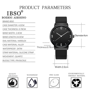 Orologio al Quarzo Unisex di Lusso Sportivo Elegante con Movimento <span class=keywords><strong>SEIKO</strong></span> Cinturino in Silicone Quadrante 40mm Resistente all'Acqua 3BAR - Product Image 6