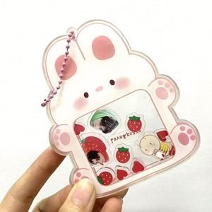 2024 New Arrival Promotion Creative Anime Moving Shaking Three Layers Clear Acrylic Shaker Charms Keychain - Product Image 1