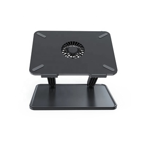 Ergonomic Cooling Tablets PC Holder Folding Adjustable Vertical Notebook Laptop Stand <strong>Riser</strong> with USB - Product Image 2