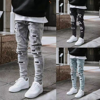 Jeans personnalisés pour hommes : coupe droite, fuselée, déchirés, slim, skinny, style motard
