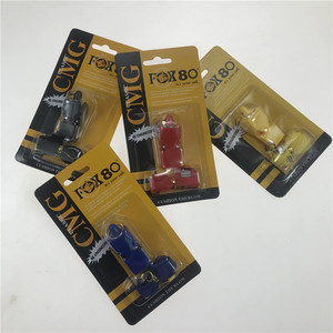 Fox80 Plastic Whistle With Rope Blue Red Yellow Black Durable For Outdoor Training And Referee Use - Product Image 1