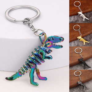 Porte-clés squelette de dinosaure en métal, breloque 3D T-Rex fossile pour garçons, enfants et amateurs de dinosaures, disponible en plusieurs couleurs - Product Image 3