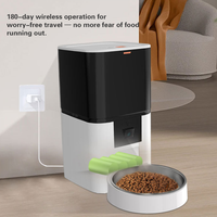 Distributeur automatique de nourriture pour animaux de compagnie, moderne, portable, en plastique durable, contrôlé par application, intelligent, à piles, pour intérieur