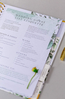Agenda de mariage élégant avec reliure spirale en tissu de haute qualité, design personnalisé Myway 2026, fleur dorée, organisateur quotidien, calendrier