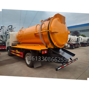 Camions de pompage septique HOWO 4X2 de 9 tonnes, camions d'aspiration d'eaux usées à haute pression, prix spécial pour les camions de lavage - Product Image 4