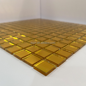 Piastrelle in cristallo a specchio in oro puro a forma quadrata piastrelle da parete cucina bagno TV sfondo decorazione domestica progetto - Product Image 5