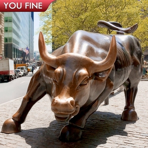 YOUFINE Estatua de Toro de Bronce para Decoración de Distritos Financieros, Escultura para Plaza - Product Image 5