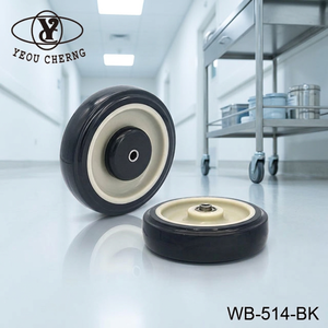 Roue en caoutchouc YEOU CHERNG WB-514-BK 127 mm, durable, pour utilisation dans les meubles d'hôpital - Product Image 1