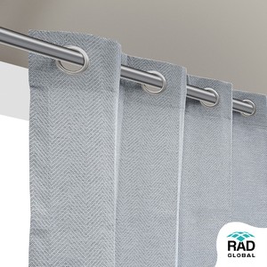 Rideaux d'extérieur imperméables gris argenté de qualité supérieure avec une élégance minimaliste moderne pour des espaces extérieurs élégants - Product Image 3