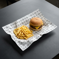 Papier d'emballage alimentaire imperméable et résistant à la graisse de qualité constante pour les applications de snacks, hamburgers et pains, enduit de PE, produit en lot