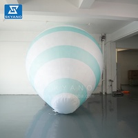 Logo de sphères gonflables publicitaires imprimé ballon à air chaud rayé gonflable géant pour les événements