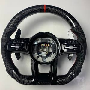 Volant personnalisé en fibre de carbone DOS pour <span class=keywords><strong>Mercedes</strong></span>-Benz, style AMG, 2018-2023 W167 W205 W213 GT 63 Classe C Classe G <span class=keywords><strong>GLA</strong></span> - Product Image 1