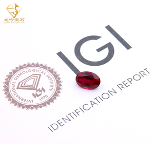 Lab Grown Pigeon <span class=keywords><strong>Red</strong></span> Ruby Sapphire IGI Certificado Oval Faceted Cut Lab Creado Ruby Sapphire Piedras preciosas para mujer Diseños de anillos - Product Image 1