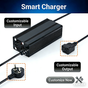 <span class=keywords><strong>Chargeur</strong></span> de Batterie pour Véhicule Électrique 48V 5A pour Vélo Électrique/Trottinette, Puissance de Sortie 600W avec Ports AC/DC - Product Image 3