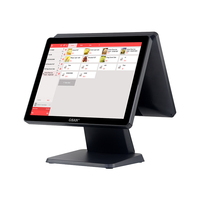 Terminal Punto de Venta con Pantalla Táctil de 15 Pulgadas, Caja Registradora, Sistema de Punto de Venta de Doble Pantalla con Windows para Supermercado, Venta al por Mayor