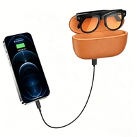 Gafas Inteligentes con IA para Oficina y Viajes, Cámara Dual de 1200P, Resistentes al Agua IPX-4, Traducción en Tiempo Real, Manos Libres, Carga Portátil