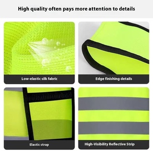 High Visibility Portable Pullover <strong>Vest</strong> for Kids Breathable Fluorescent Reflective Child Safety <strong>Vest</strong> with Custom Logo <strong>Support</strong> - Product Image 4