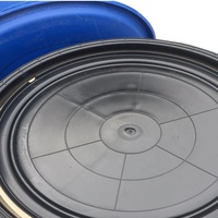 Baril en plastique 200 litres HDPE à haut ouvert tambour en plastique bleu 55 gallons tambour en plastique avec anneau en fer