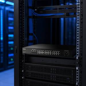 Lenovo ThinkSystem DB610S Gen6 32G Fibre Channel <b>Switch</b> 24-Port Activated 16Gb SFP+ 768Gbps SAN <b>Network</b> <b>Switch</b> - Product Image 3