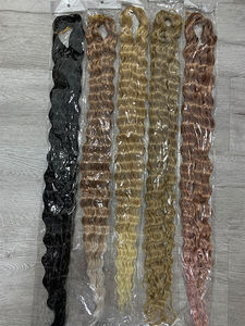 Vente en gros de cheveux longs frisés en eau profonde, tresses africaines au crochet 30 pouces, <span class=keywords><strong>expression</strong></span> de cheveux synthétiques bouclés pour tresse - Product Image 5