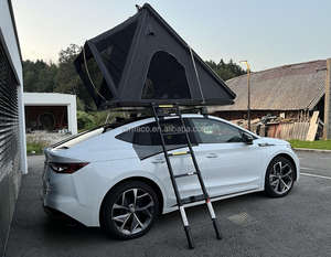 <span class=keywords><strong>Tente</strong></span> <span class=keywords><strong>de</strong></span> toit à clapet pour 4 personnes, cadre en alliage d'aluminium, imperméable à l'eau, double couche, quatre saisons, échelle <span class=keywords><strong>de</strong></span> camping, manteau en <span class=keywords><strong>toile</strong></span> PU - Product Image 2