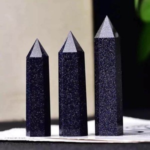 Offre Spéciale : Obélisque Bohème en Grès Bleu, Pointe Unique, Cristal Brut Sculpté, Wicca, Feng Shui, Méditation, Cadeau d'Halloween - Product Image 3