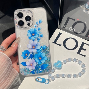 Dễ Thương Long Lanh Điện Thoại Di Động Trường Hợp Fundas Với Hạt Dây Đeo Điện Thoại Cover Quay Lại Cho Iphone 15 16 Pro Max Funda capinha De Celular - Product Image 3