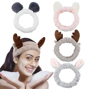 Manufacturer Cute Animal Spa Headband Cute Bunny Cartoon Wash Face Makeup Hair Band Headband Hair Decoration Wholesale - Product Image 2