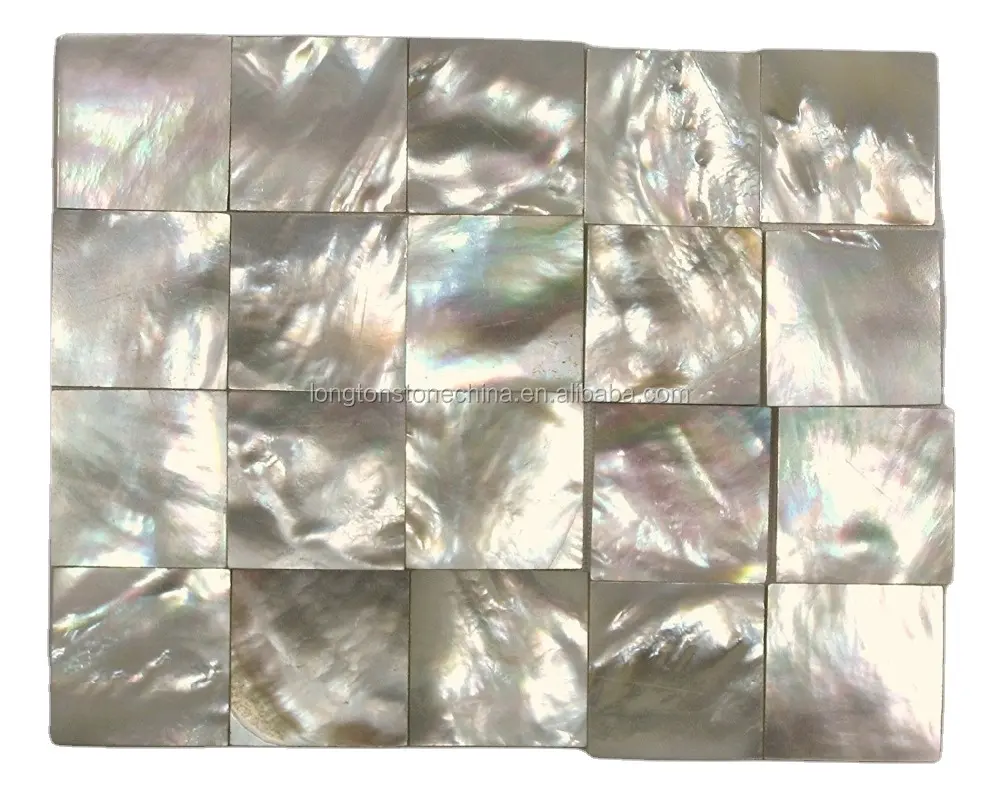 Square Sea White Abalone Shell Art für seitlich polierte Instrumenten-Inlay-Mosaik fliesen