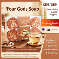 Kotak Hadiah PVC Transparan Sup Empat Herbal, Biji Euryale, Kulit Jeruk Mandarin, Kaleng Mini Cetak Panas Warna Merah Anggur
