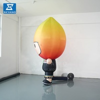 Mascotte gonflable de dessin animé en forme de mangue, sculpture gonflable personnalisée, décorations gonflables