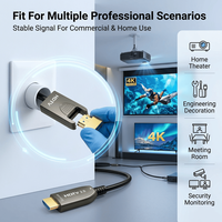 Câble Fibre Optique HD 2.0 Ultra HD 4K Détachable Haute Vitesse Longue Portée pour Écran d'Ordinateur