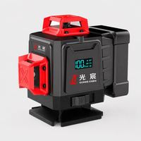 16 lignes 360 °   Niveau laser croisé vert autonivelant avec télécommande, anti-poussière, pour mur, sol et carrelage, équipement laser de construction