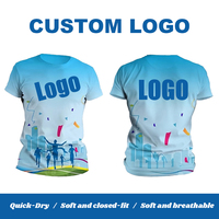 Camiseta Deportiva de Punto Formal de Secado Rápido con Logotipo Personalizado para Hombre, Ligera, para Correr Maratones, Manga Corta, con Estampado Personalizado