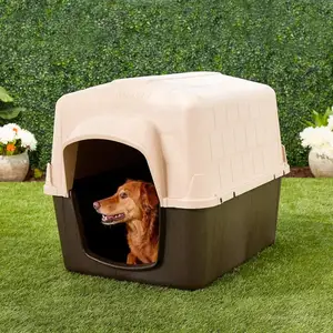 小型中型犬用ペットシェルターポータブルプラスチックインテリア犬小屋