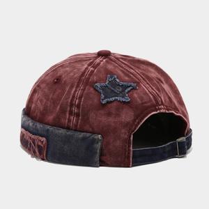 Chapeau de propriétaire tendance rétro américain délavé, chapeau melon hip-hop, chapeau décontracté sans visière - Product Image 4