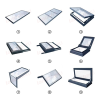 Fenêtres de toit en aluminium résistantes aux ouragans, conformes aux normes australiennes, fenêtres de toit rétractables, fenêtre en verre trempé pour maison
