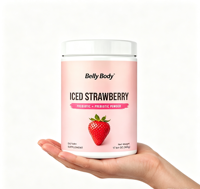 Thé minceur aux fraises et aux fruits, sans sucre, en poudre, personnalisable