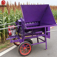 Décortiqueuse de riz à gros calibre, machine domestique haute performance, petite décortiqueuse mobile pour blé, millet, sorgho et soja, très vendue