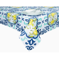 Nappe Excelsa Amalfi en coton 140x180 cm, imprimé floral, tissée, style méditerranéen, lavable, usage domestique, motif multicolore