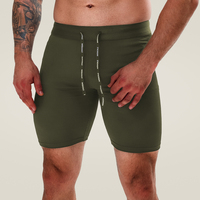 Short de compression pour hommes de haute qualité logo personnalisé avec impression en silicone Running Polyester Ribbed Quick Dry Shorts Fabricant