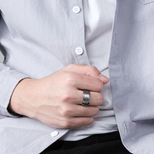 Matte Tungsten Steel <b>Ring</b> 6mm 8mm 10mm Unisex Simple Design Engagement Band For Men And Women - Product Image 3