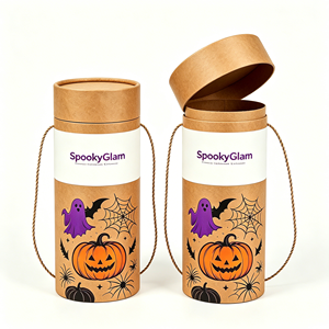 Vintage Skeleton Print Kraft Paper Cylinder <b>Box</b> for Kids Toy Game Packaging Custom Logo Wholesale Manufacturer - Product Image 3