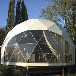 Factory manufacture PVC waterproof 6m luxury geodesic dome tents