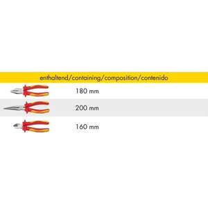 HEYTEC M 50829-19 VDE <b>Set</b> of <b>pliers</b>, 3 pcs. - Product Image 2