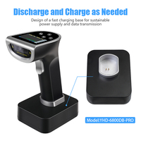 Lecteur de codes-barres 2D sans fil Bluetooth à détection automatique haute performance avec écran d'affichage